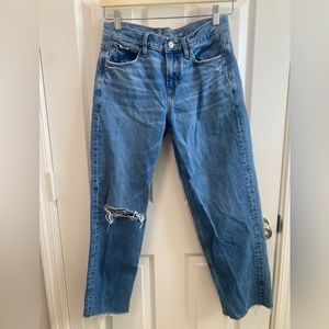 American Eagle Ankle Jeans frayed hem size 0